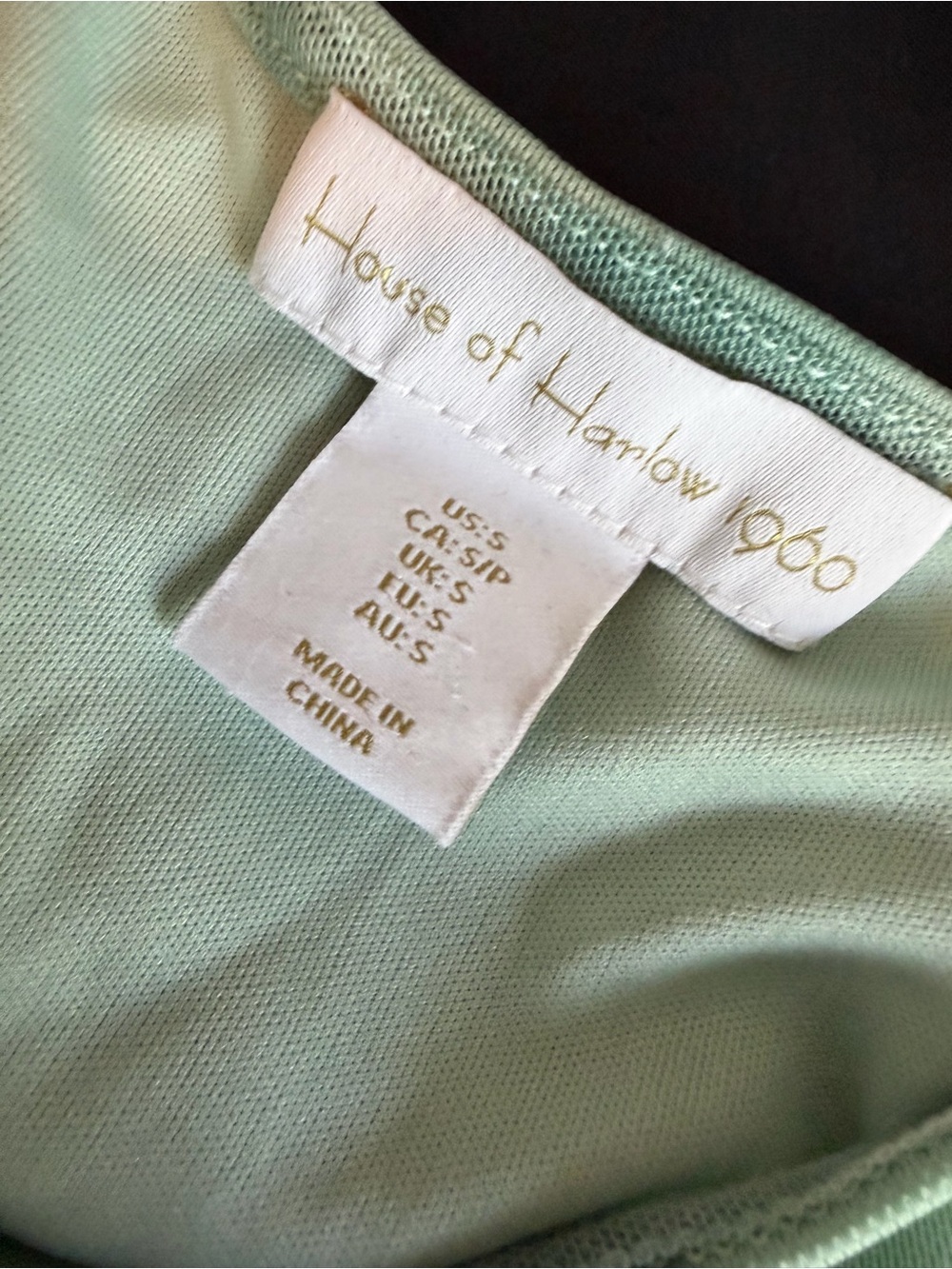 House of Harlow 1960 Mint Green Ruched Tank - Picture 3 of 4